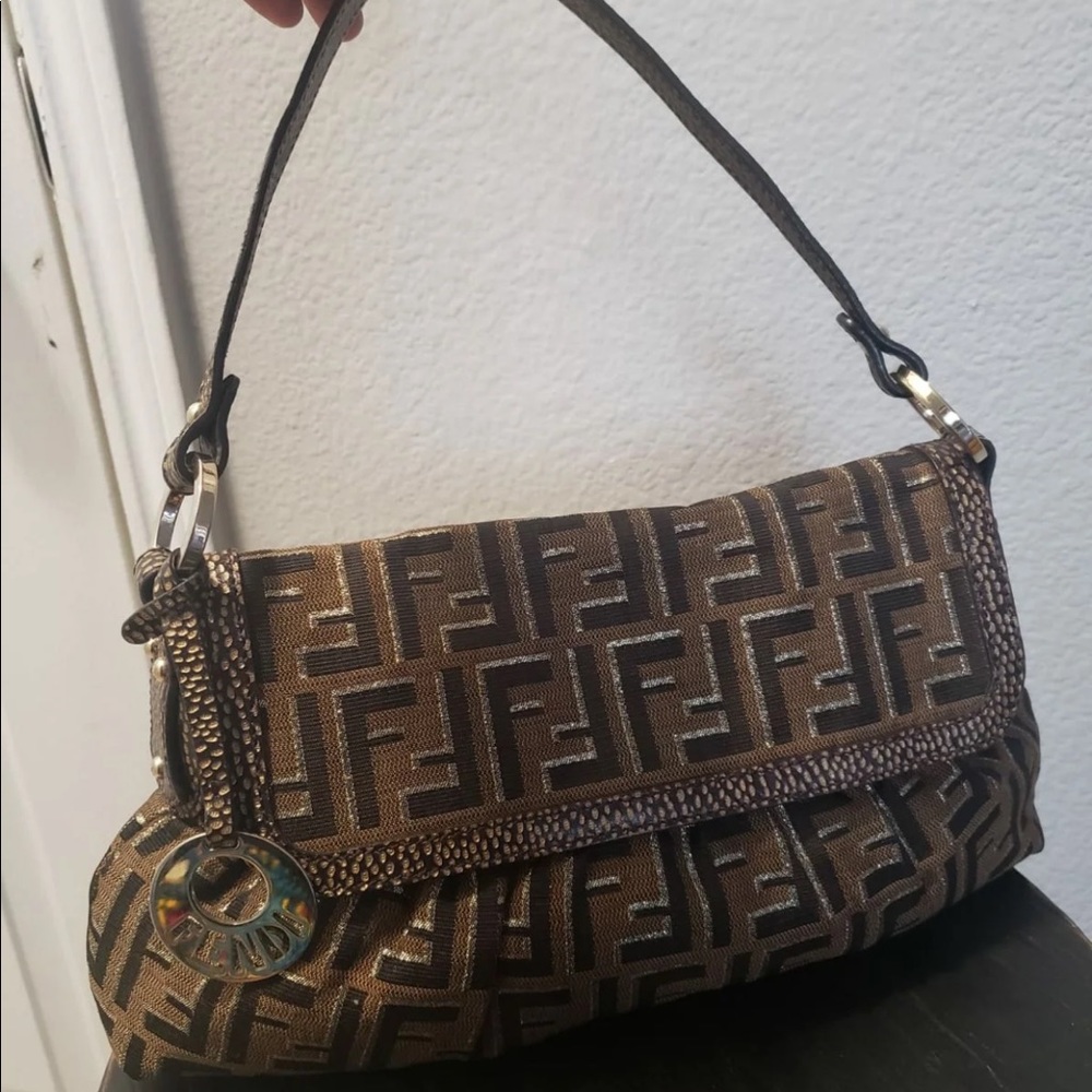 Fendi zucca chef shoulder bag